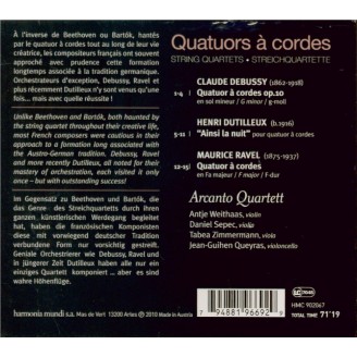 DEBUSSY - Arcanto Quartet - Quatuor à cordes op.10 L.85..